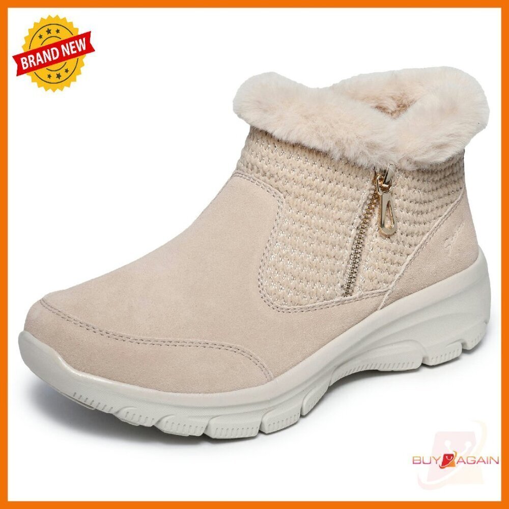 Women's Suede Ankle Boots with Memory Foam Insole, Side Zip